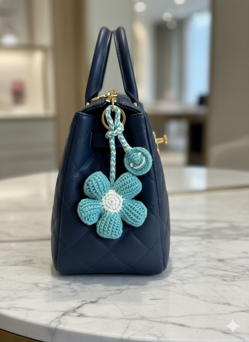 Flower bag charm