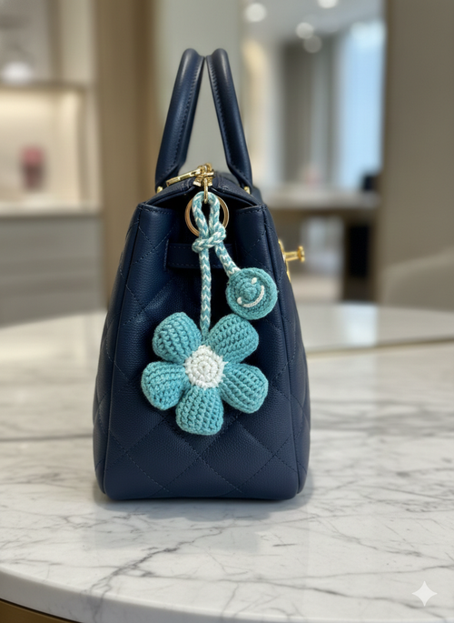 Flower bag charm