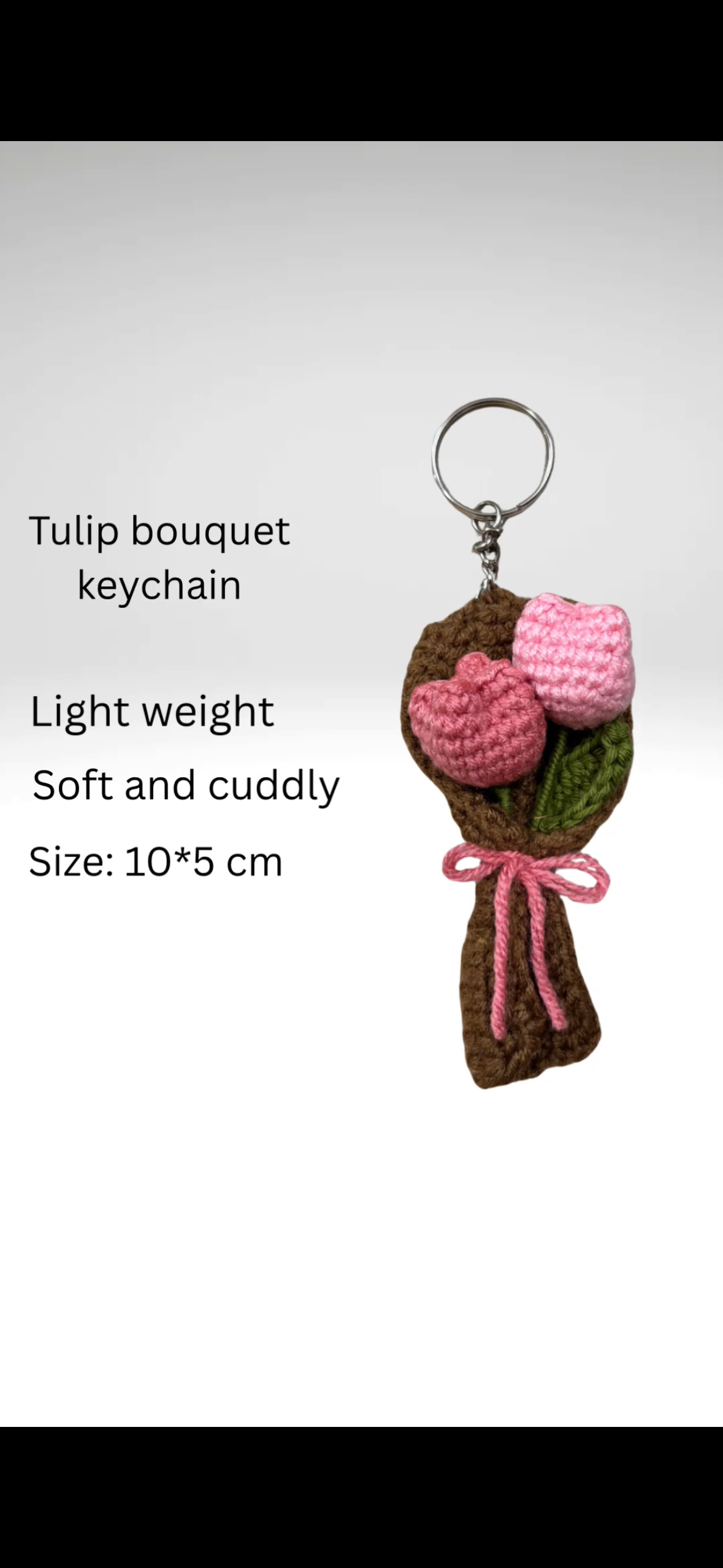 Tulip bouquet keychain