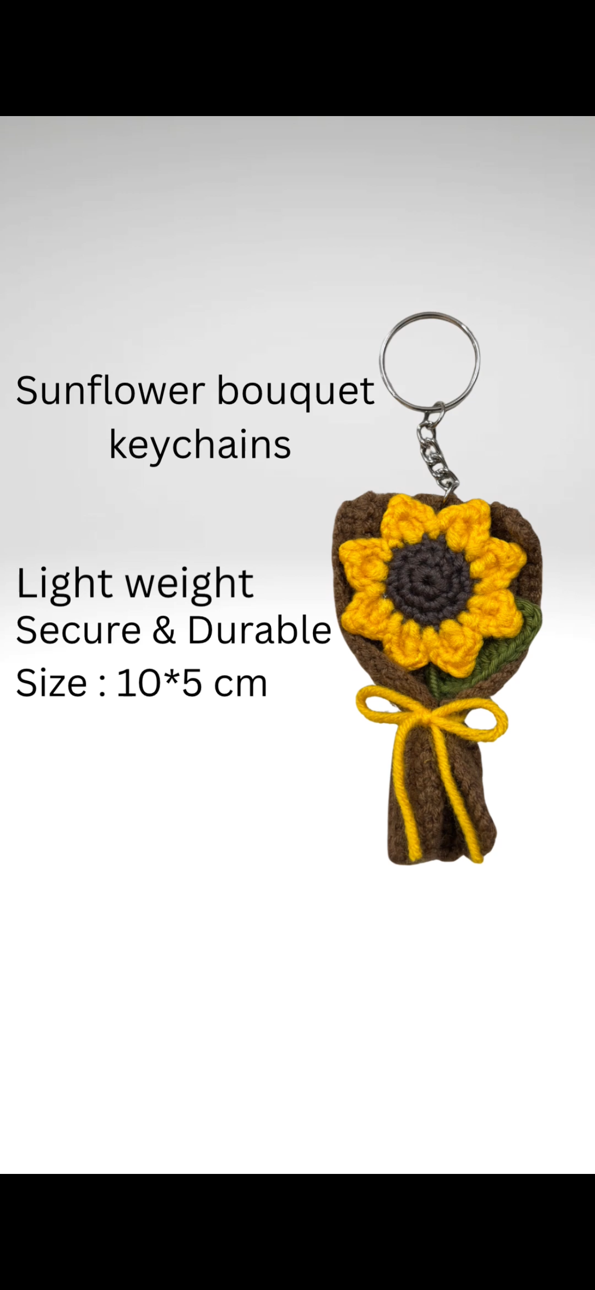 Sunflower bouquet keychain
